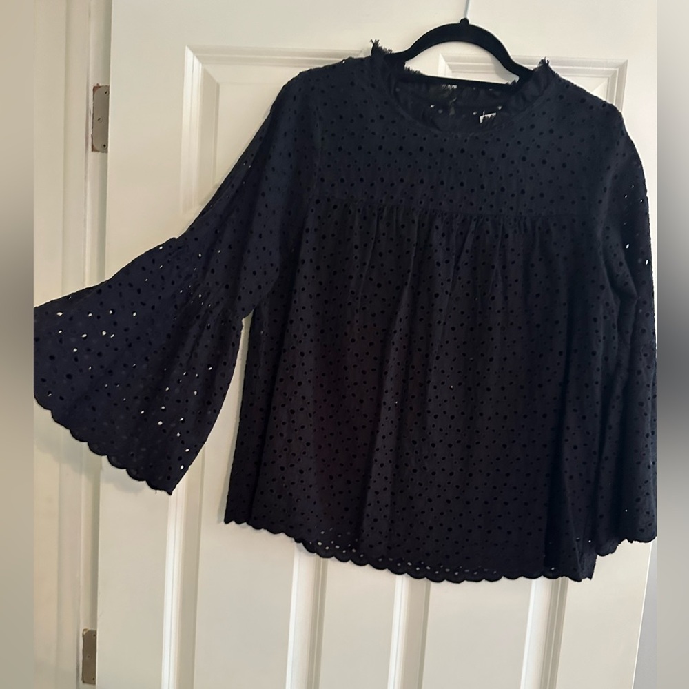 Velvet Graham & Spencer black eyelet top